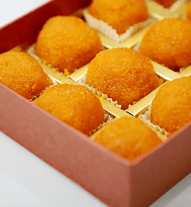 Laddu sweets in a box